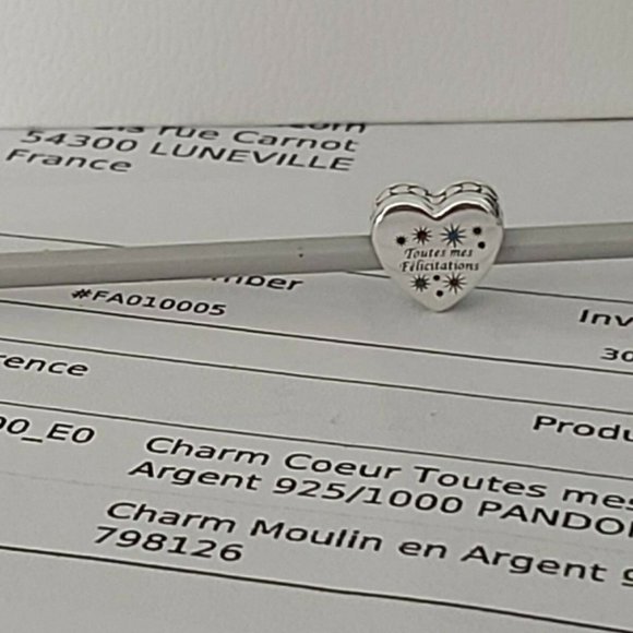 PANDORA *FRANCE EXCLUSIVE* “TOUTES MES FÉLICITATIONS CHARM (VERY RARE) - Picture 3 of 8
